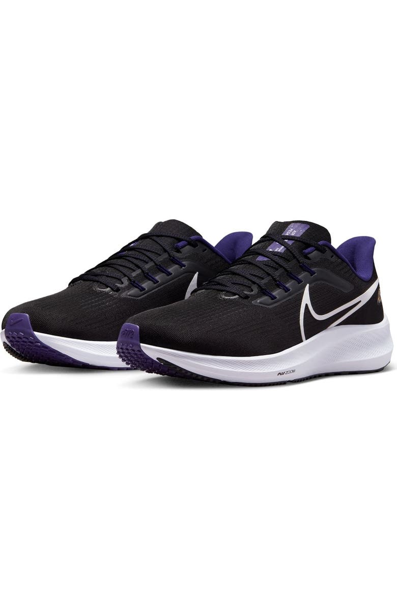 Nike Unisex Nike Black Baltimore Ravens Zoom Pegasus 39 Running Shoe, Alternate, color,