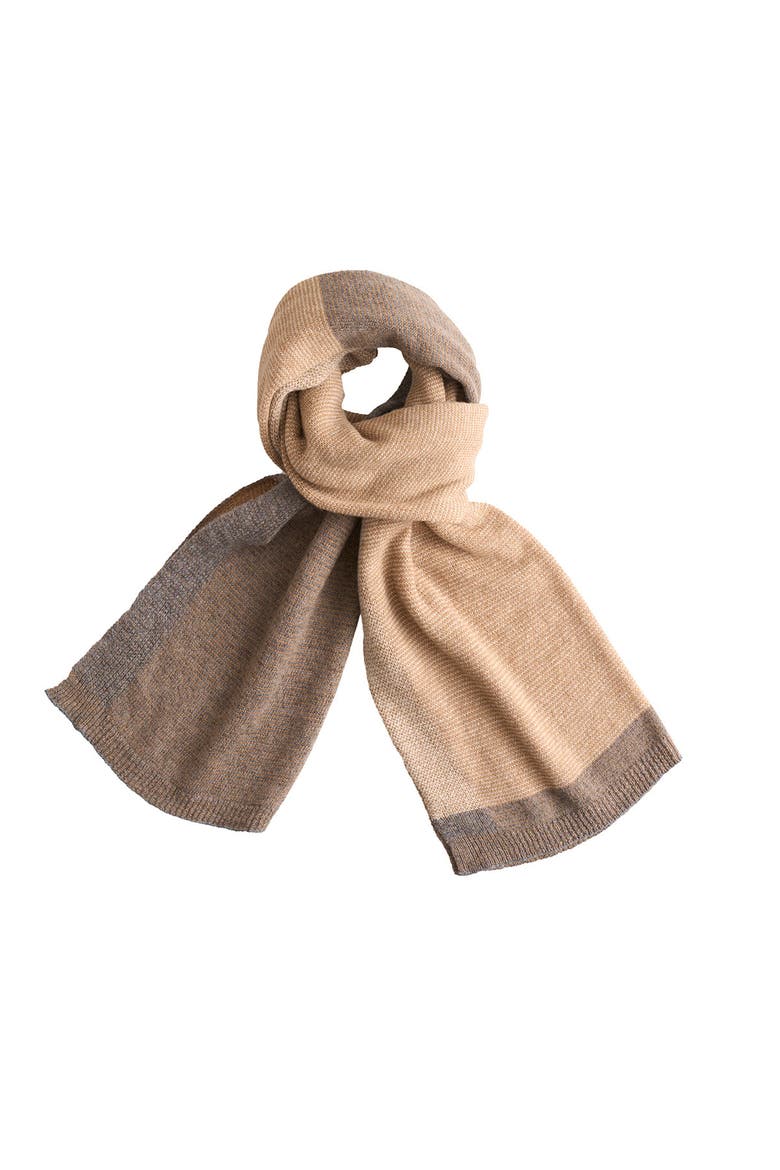 Cashmere Merino Ultra-Soft Marled Knit Scarf, Main, color, Beiges Combo
