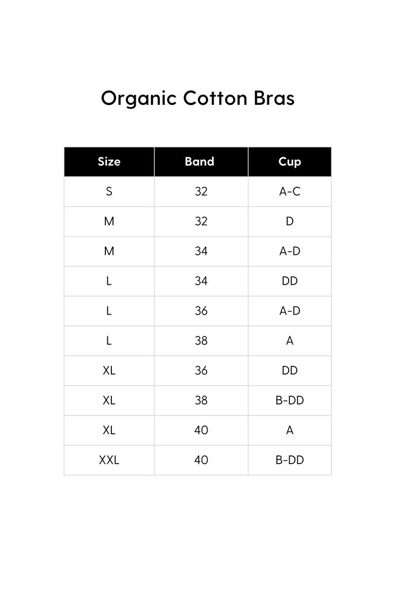 Siella Organic Cotton Scoop Neck Bra, Alternate, color, Black