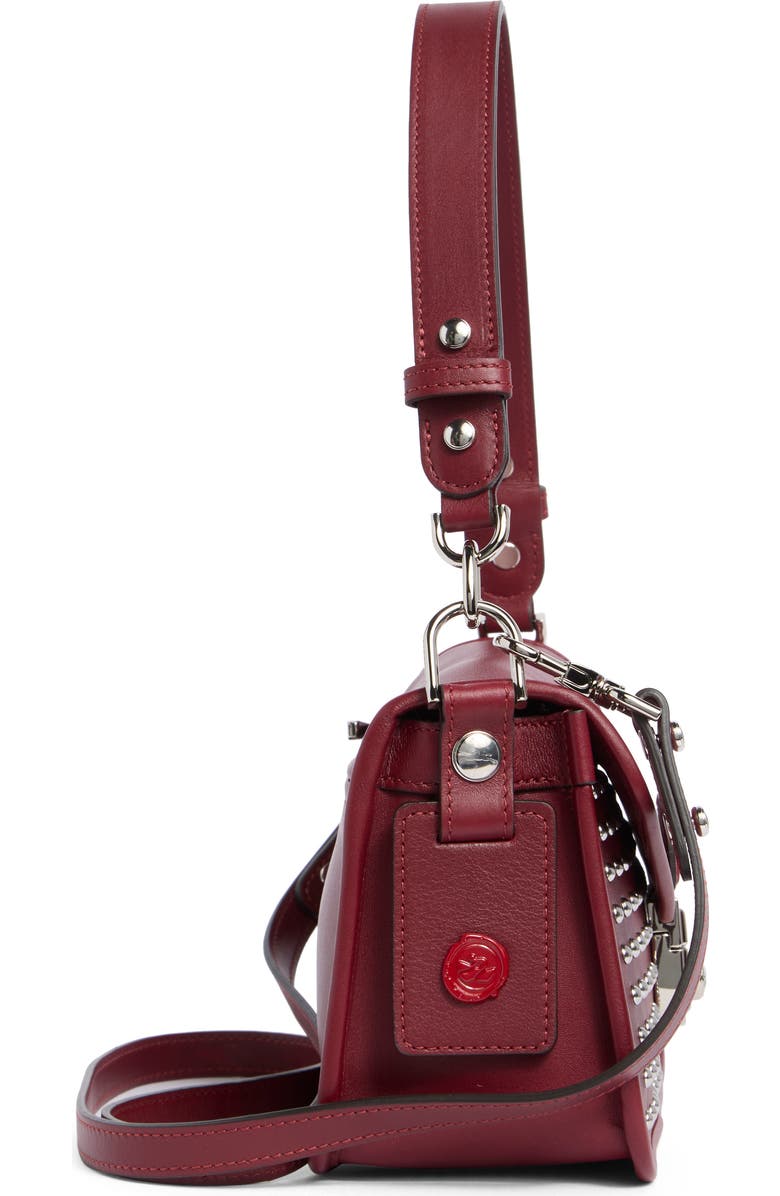 Longchamp Mademoiselle Leather Crossbody Bag, Alternate, color, Burgundy