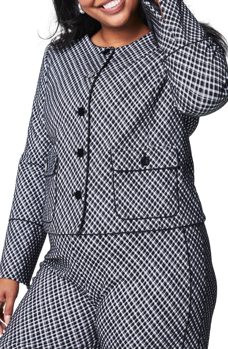 SPANX<sup>®</sup> Plaid Ponte Jacket, Alternate, color,