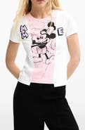 Desigual Mickey Mouse Paneled Graphic T-Shirt