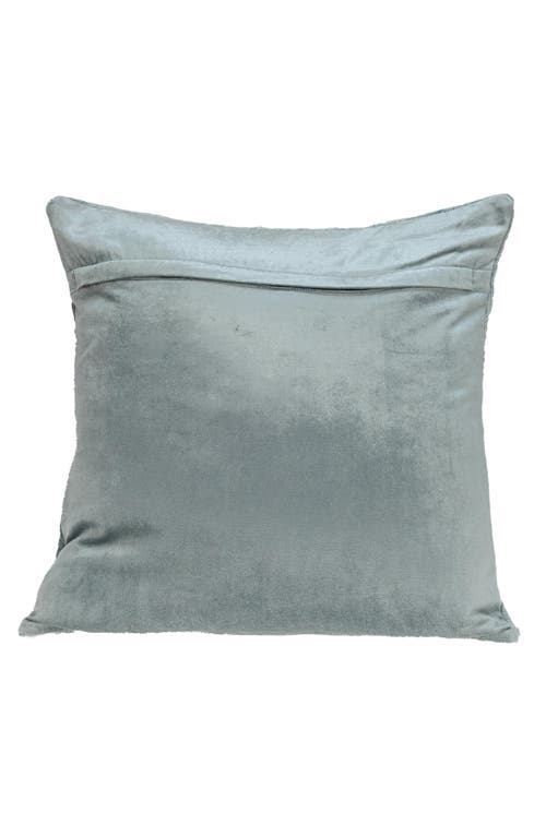 Parkland Collection Tufted Velvet Square Throw Pillow In Sea Foam