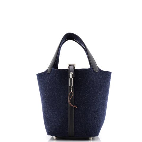 Picotin Lock Bag Felt with Leather PM