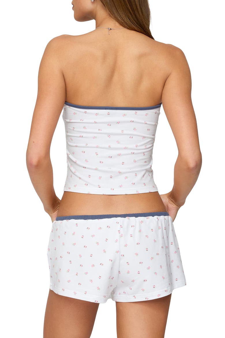 Stefi Floral Tube Top, Alternate, color, WHITE