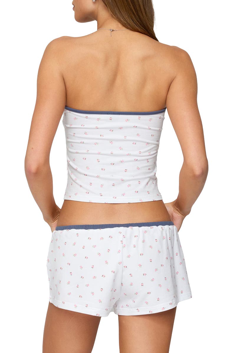 EDIKTED Stefi Floral Tube Top, Alternate, color, White