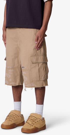 mnml Baggy Distressed Cargo Shorts | Nordstrom
