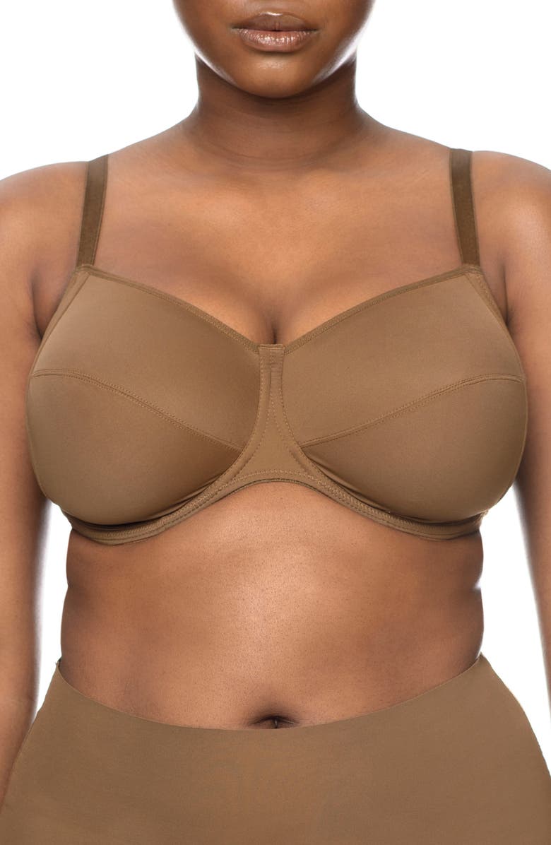 Nubian Skin Naked Full Figure Underwire Bra, Main, color,
