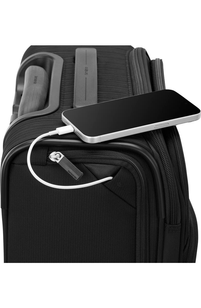 Samsonite Silhouette 18 20" Global Carry-On Softside Spinner, Alternate, color, Black