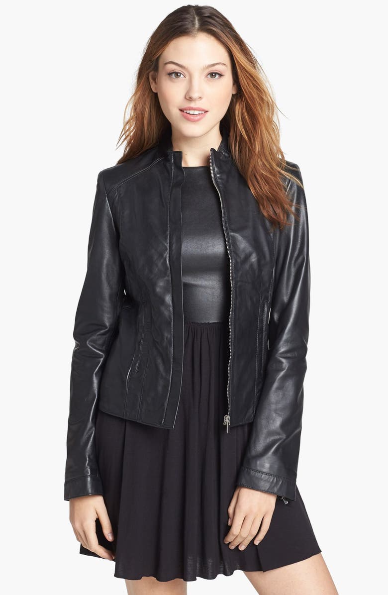 LAMARQUE Leather Jacket, Main, color, 