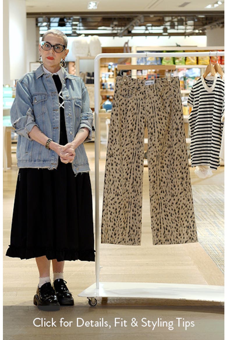 Low Rise Print Wide Leg Jeans video