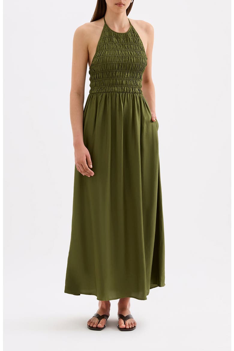 Mira Tencel Maxi Dress, Alternate, color, Cypress