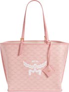 MCM Himmel Lauretos Coated Canvas Shopper Bag