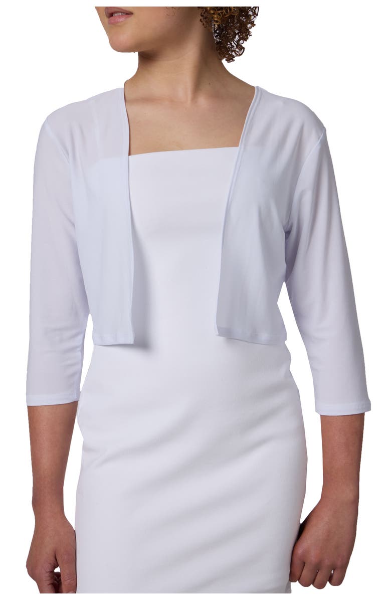 Un Deux Trois Cropped Bolero Jacket, Main, color, White