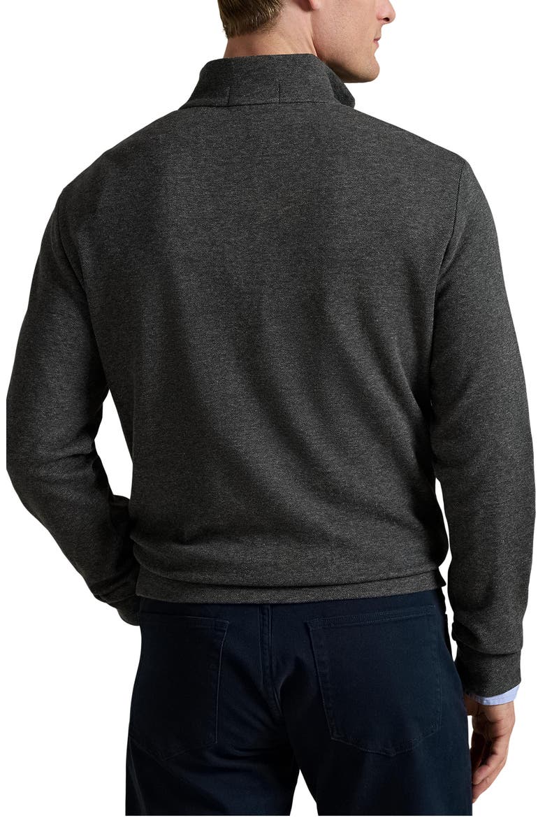 Textured Double Knit Quarter Zip Pullover, Alternate, color, WINDSOR HEATHER/ BLACKBOOT