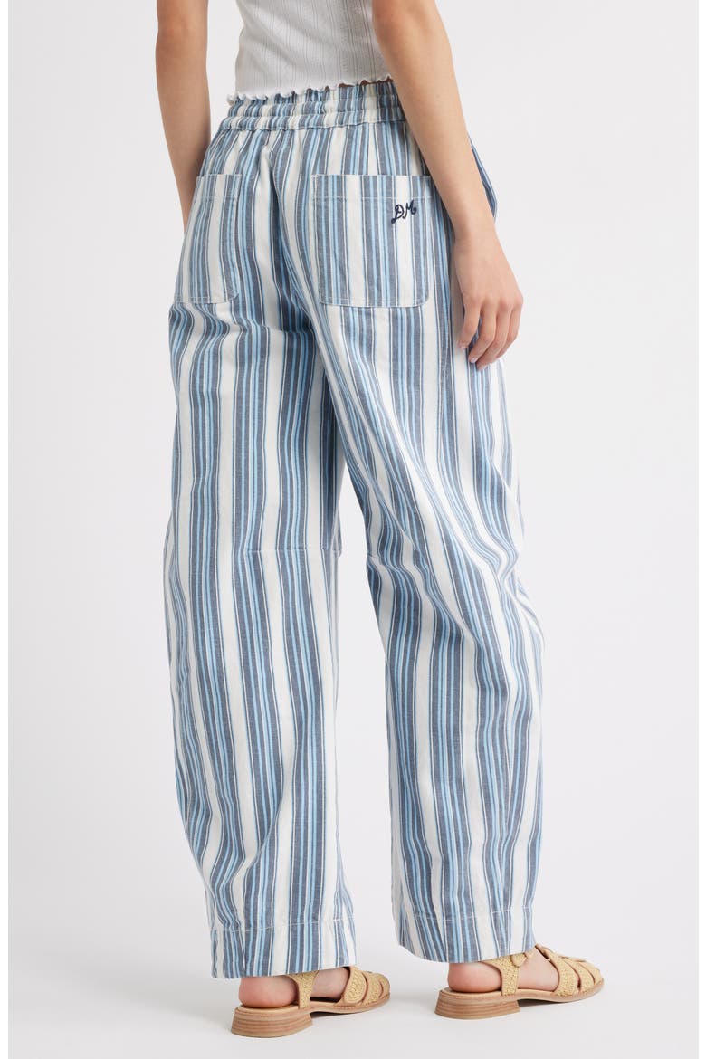 Felix Stripe Organic Cotton Drawstring Jeans, Alternate, color, BLUE