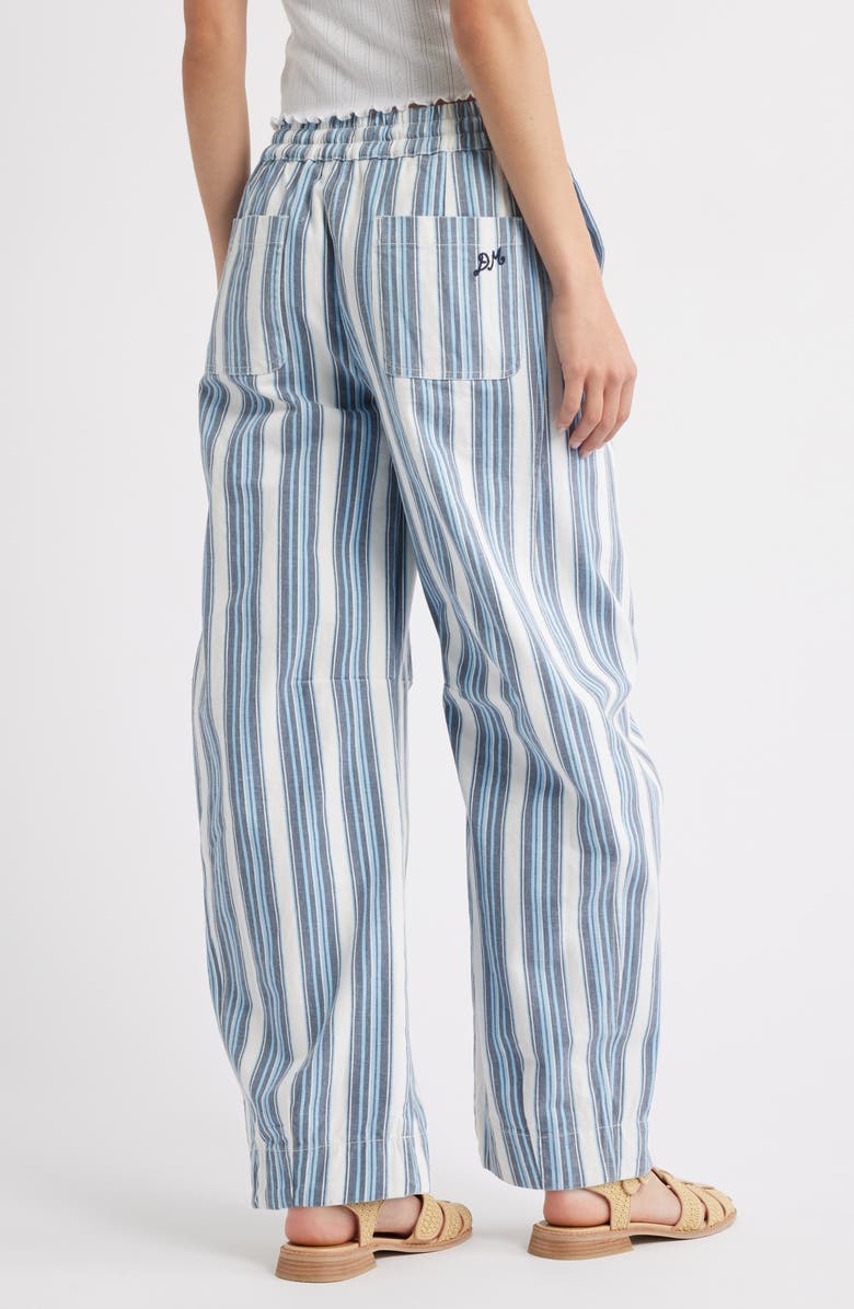 Damson Madder Felix Stripe Organic Cotton Drawstring Jeans, Alternate, color, Blue