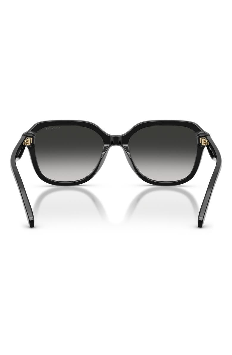 COACH 56mm Gradient Square Sunglasses, Alternate, color, Black / Grey Gradient