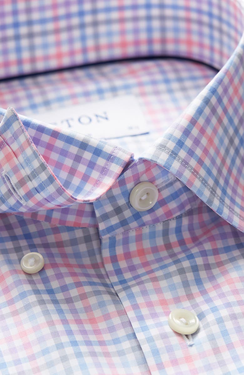 Eton Plaid Extra Slim Fit Dress Shirt, Alternate, color,