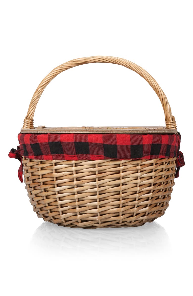 Picnic Time Country Picnic Basket, Alternate, color, Red