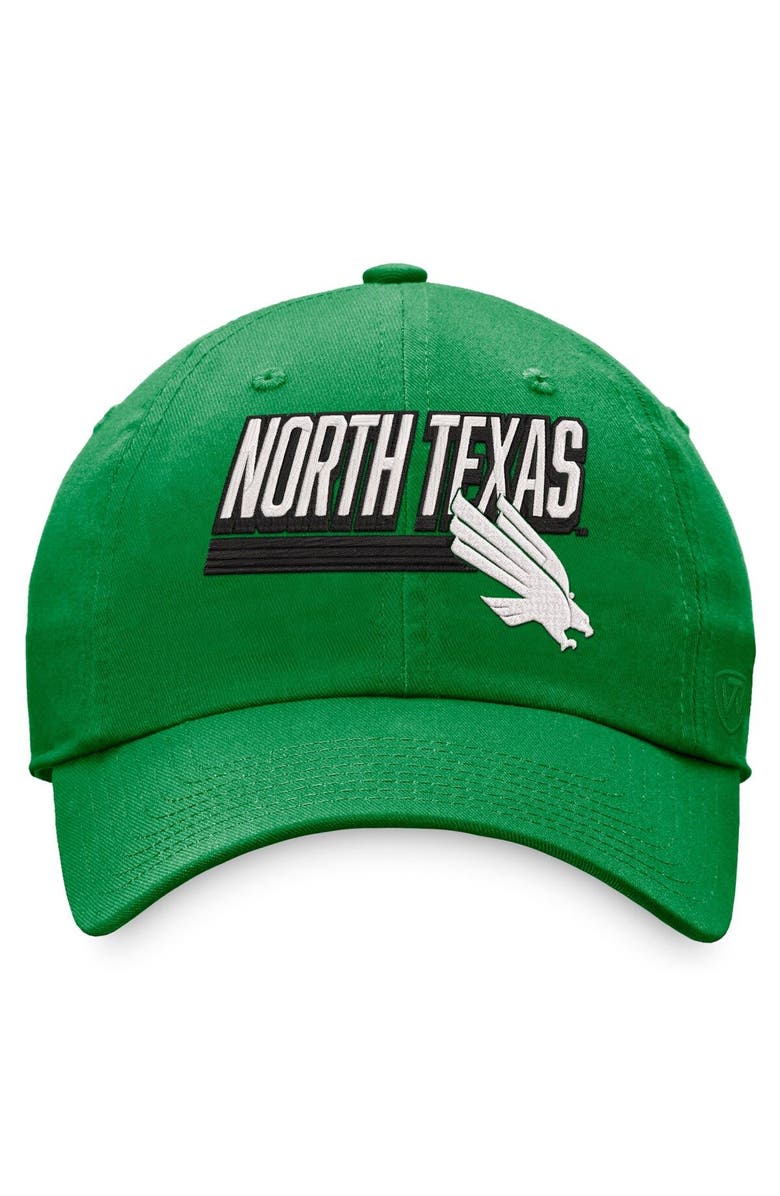 TOP OF THE WORLD Men's Top of the World Green North Texas Mean Green Slice Adjustable Hat, Alternate, color, 