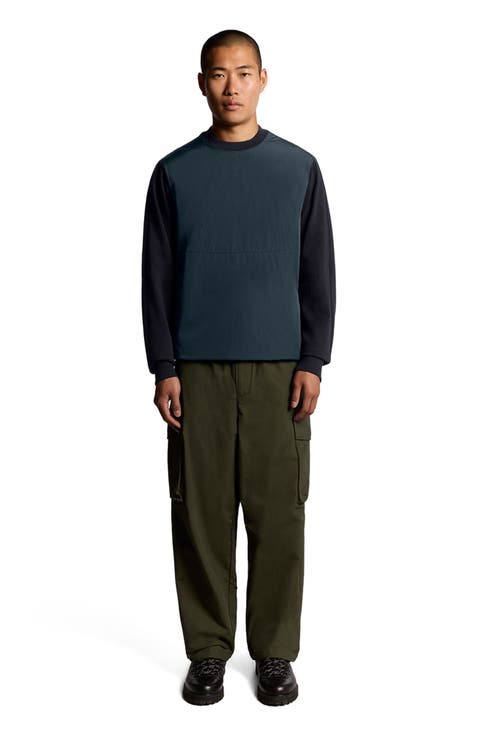 Half Raglan Hybrid Long Sweatshirt