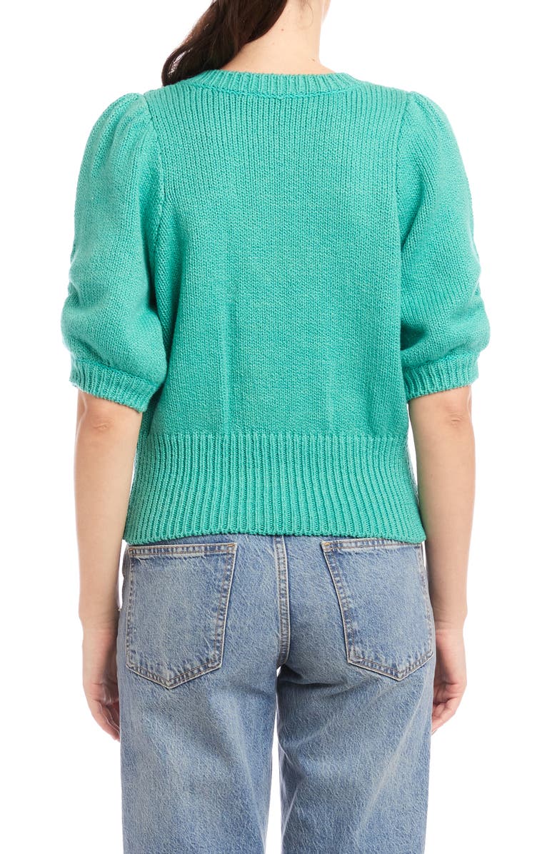 FIFTEEN TWENTY Bennet Shirred Sleeve Sweater, Alternate, color, 