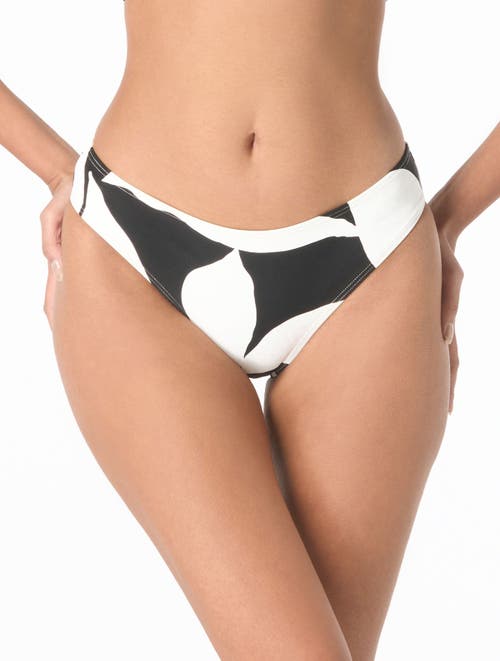 Vince Camuto Womens Printed Bandeau Bikini Top Bottoms In Black/white
