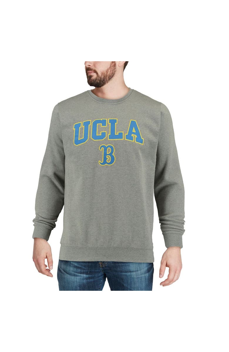 COLOSSEUM Men's Colosseum Heather Gray UCLA Bruins Arch & Logo Crew Neck Sweatshirt, Alternate, color, Heather Gray
