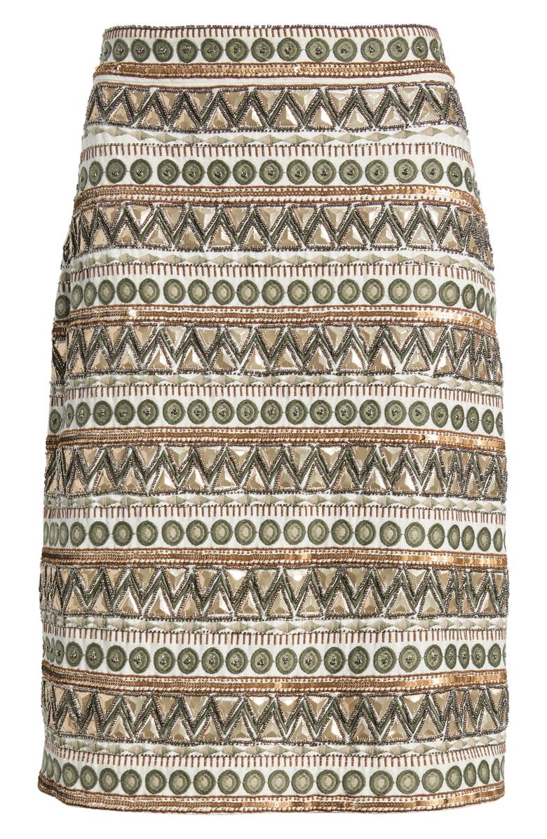 Elie Tahari The Tate Embroidered Cotton Midi Skirt, Main, color,