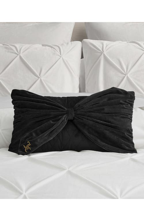 Juicy Couture Velvet Bow Accent Pillow