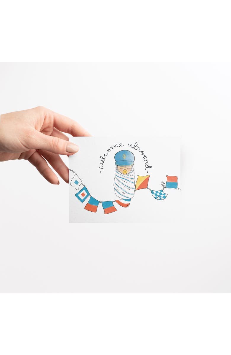 Ramus & Co Baby Greeting Card Pack (3ct) "Baby Lobster, Welcome Aboard, Baby Shark", Alternate, color, Multi-Pack