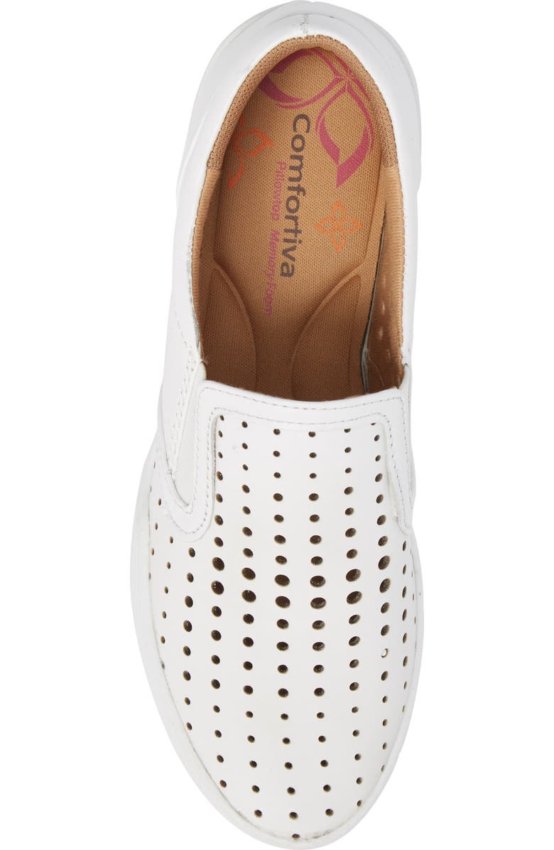 Comfortiva Lyra Perforated Slip-On Sneaker, Alternate, color,