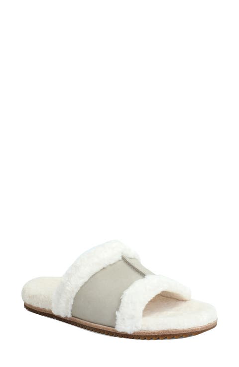 Clara Orthotic Faux Fur Lined Slide Slipper (Women)