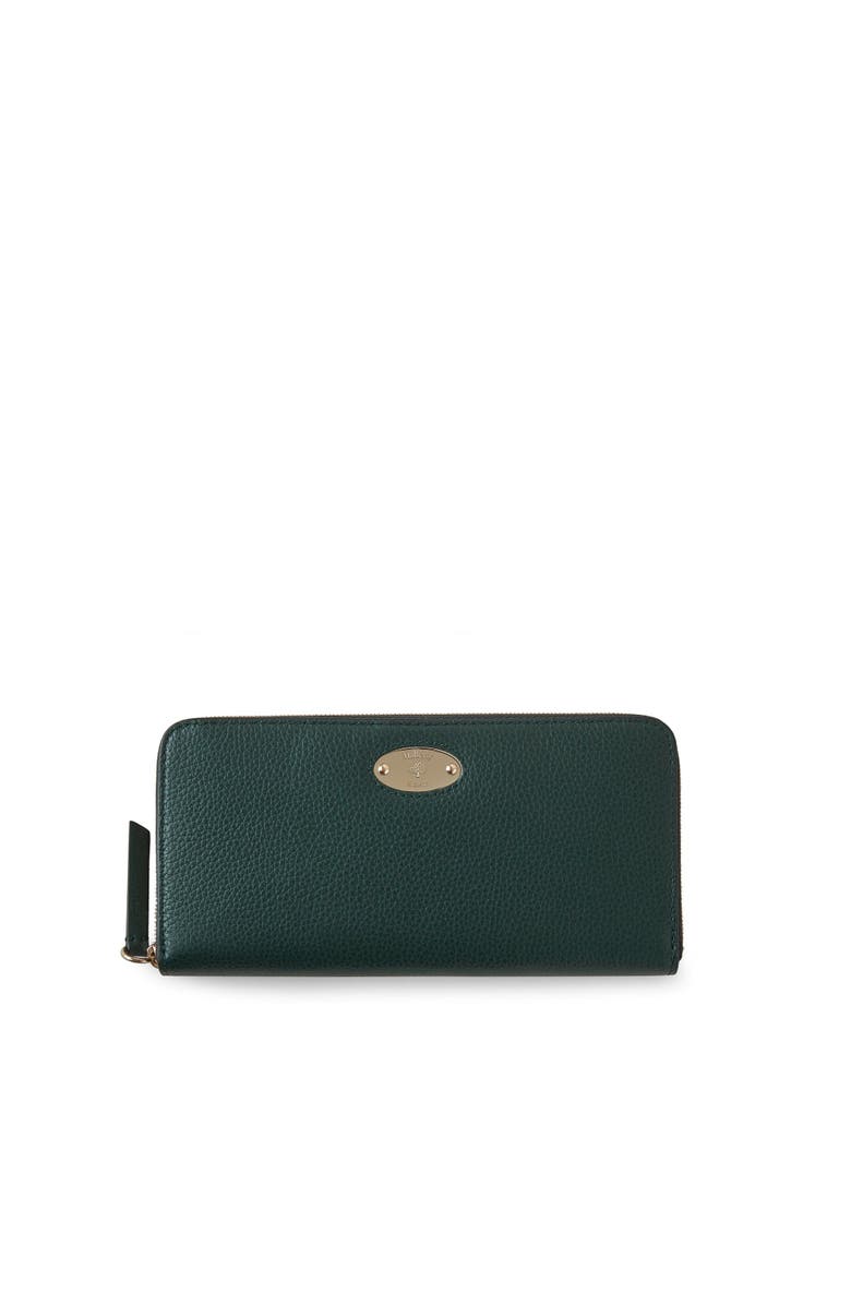 Mulberry Plaque 8 Card Leather Zip Wallet, Alternate, color, Mulberry Green