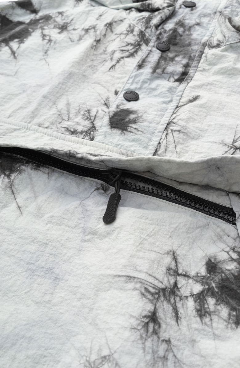 AlphaStyle Owais Tie Dye Hooded Anorak Jacket, Alternate, color, Tie Dye Grey