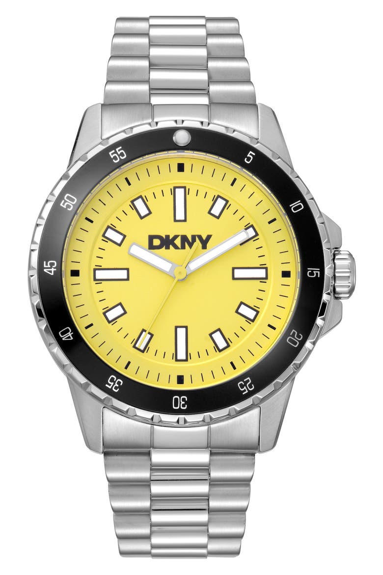Sport Bracelet Watch, 43mm, Main, color, YELLOW