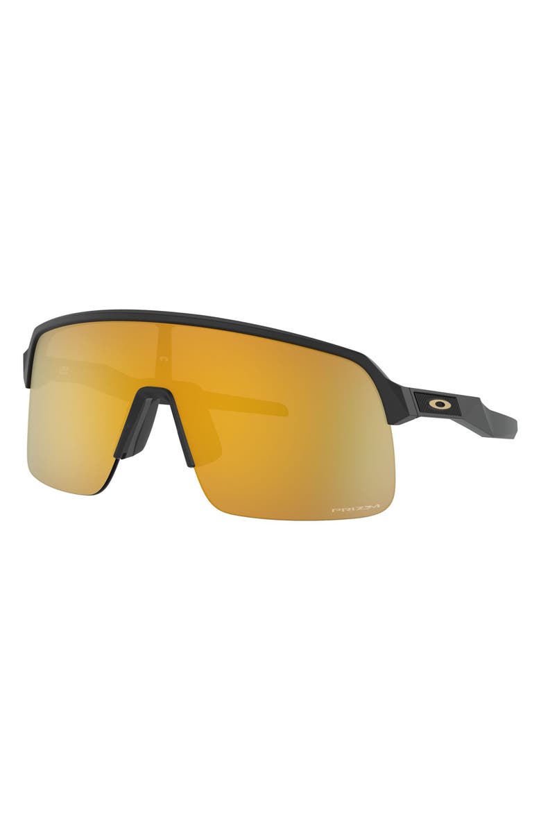 Oakley Sutro Lite 139mm Prizm<sup>™</sup> Semirimless Wrap Shield Sunglasses, Alternate, color, Solid Black