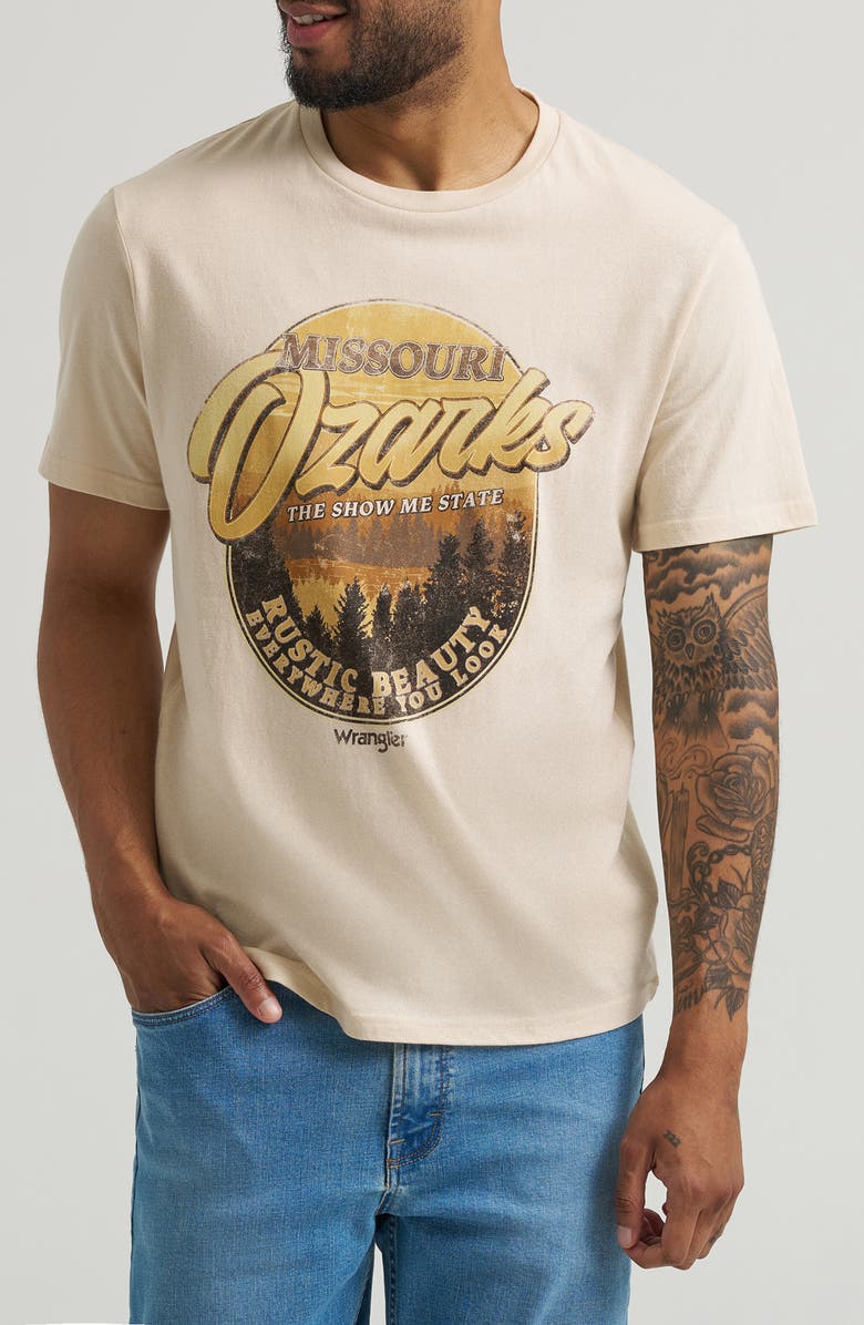 Wrangler Ozarks Graphic T-Shirt, Main, color, Fog