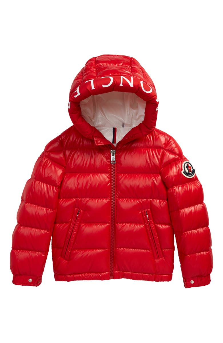 Moncler Kids' Salzman Logo Water Resistant Down Puffer Jacket, Main, color, 