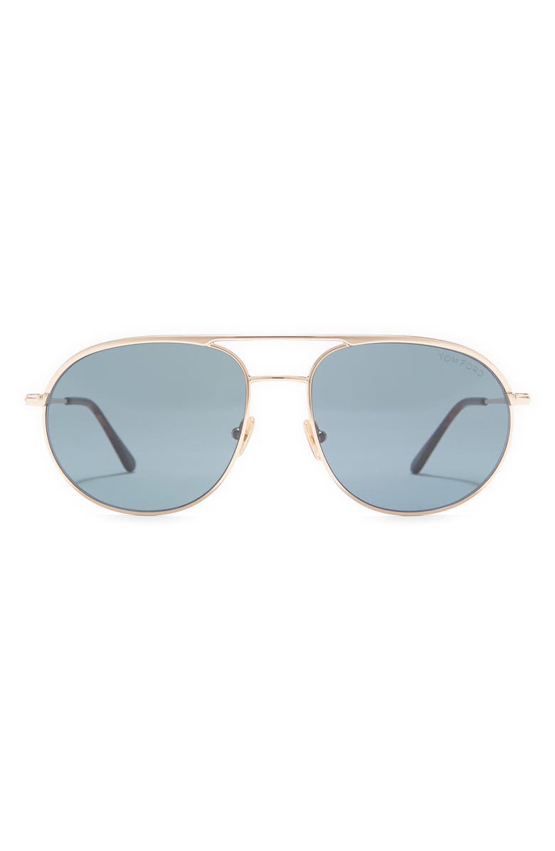 TOM FORD Gio 59mm Aviator Sunglasses, Main, color, 
