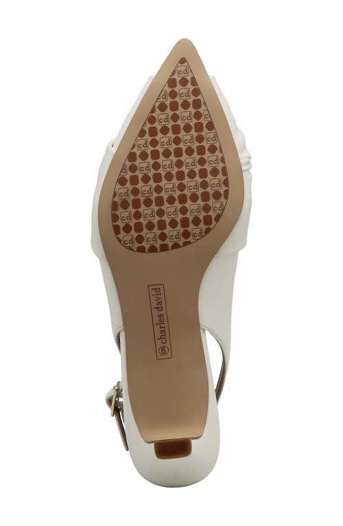 Charles David Ainee Slingback Pump In White