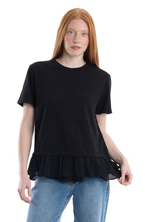 Short Sleeve Mixed Media Tee
