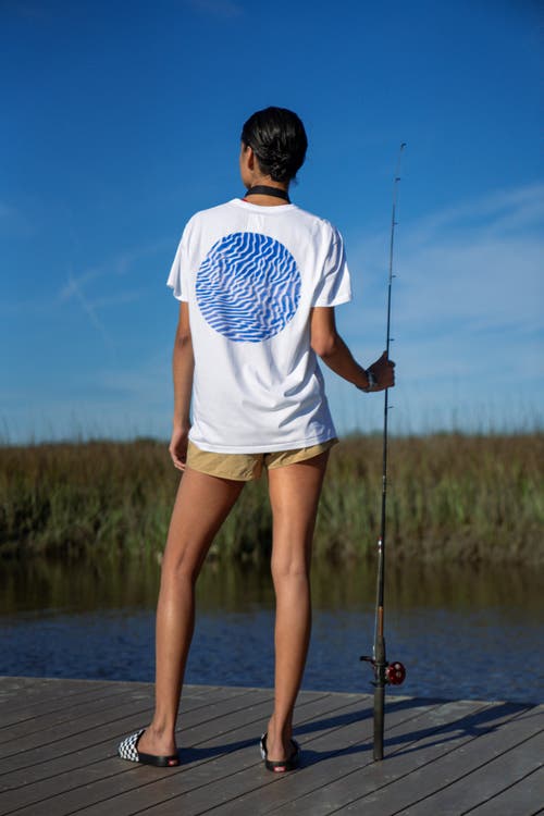 Ansea The  92nd Street T-shirt In White/blue