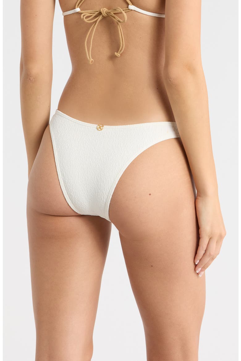 Firenze Crinkle Basic Bikini Bottoms, Alternate, color, WHITE