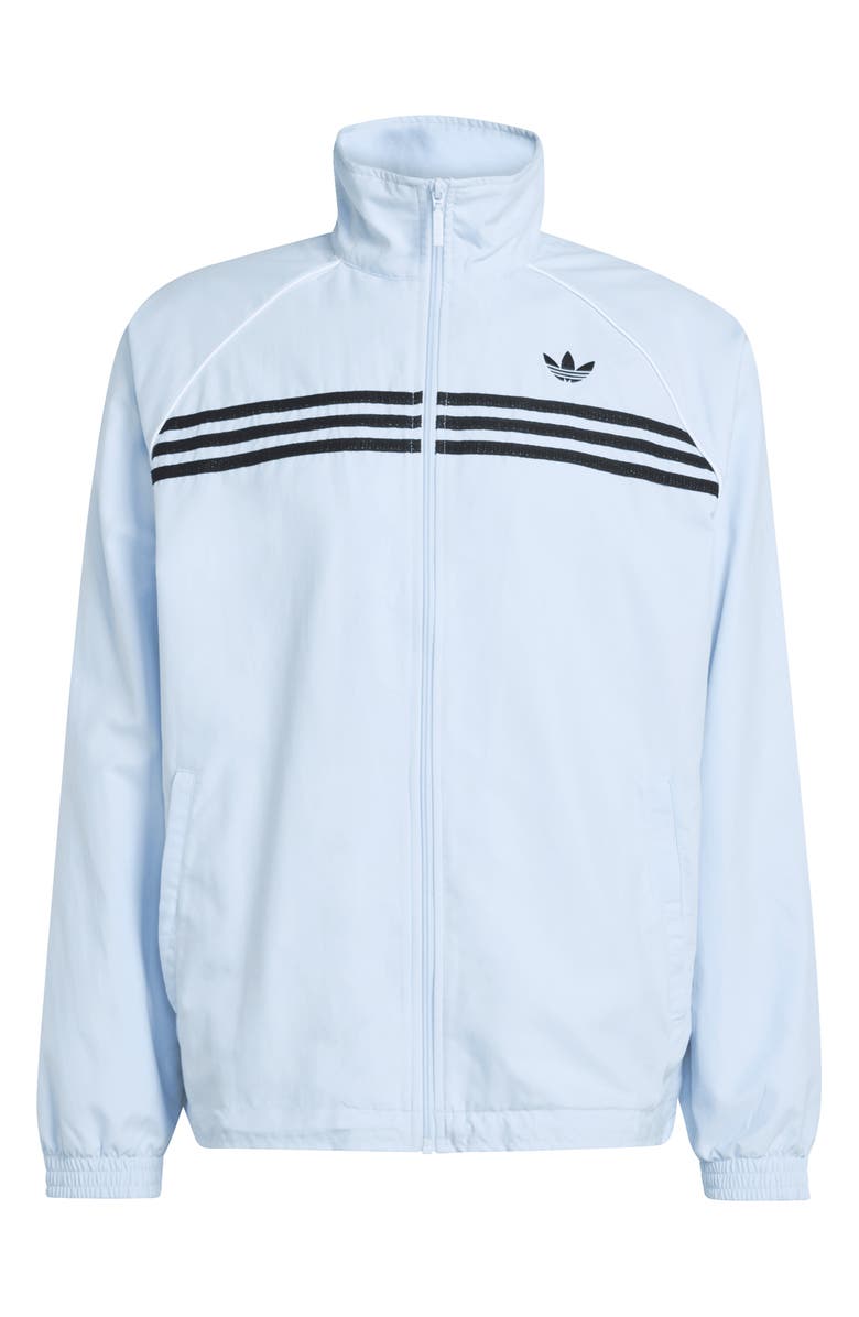 adidas Chest Stripes Track Jacket, Alternate, color, Crystal Sky/ /