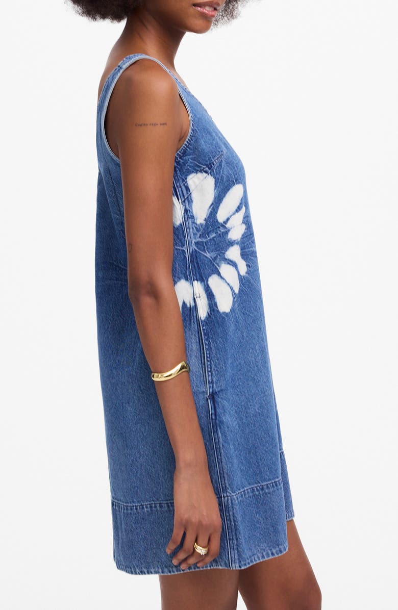 Madewell Shibori Scoop Neck Denim Mini Sundress, Alternate, color,