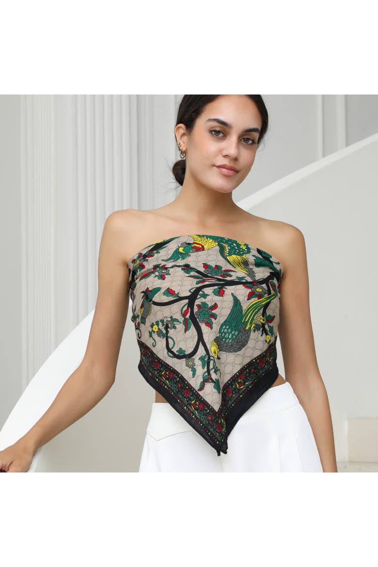 The Lark Scarf, Alternate, color, Black/Green
