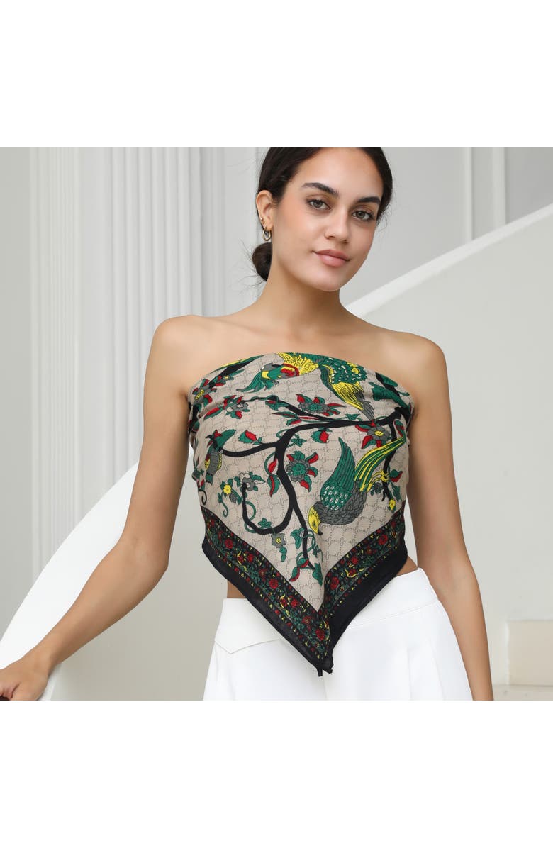 Youzey The Lark Scarf, Alternate, color, Black/Green