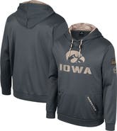 COLOSSEUM Men's Colosseum Charcoal Iowa Hawkeyes OHT Military Appreciation Pullover Hoodie